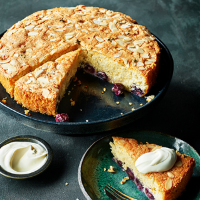 Sable grape and olive oil cake